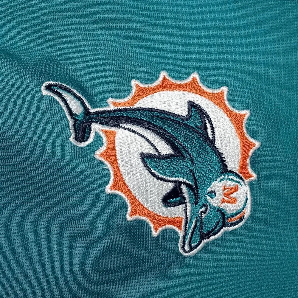 VTG Miami Dolphins Men's Reebok On Field Long Sleeve Full Zip Jacket Extra Large